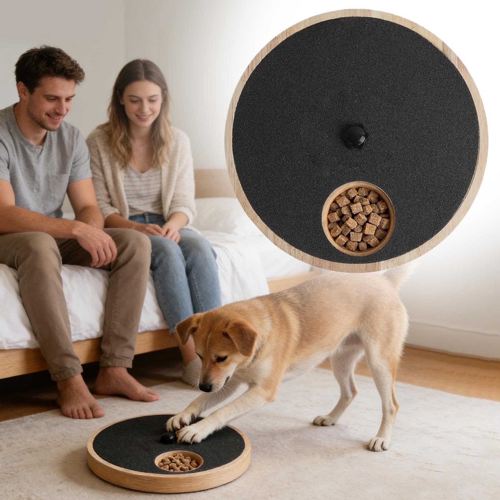 Tagliaunghie per Cani a Rotazione Gadget in legno per arricchimento | Giocattolo per Unghie Cane Adatto per cuccioli, razze piccole e grandi, camera da , balcone,