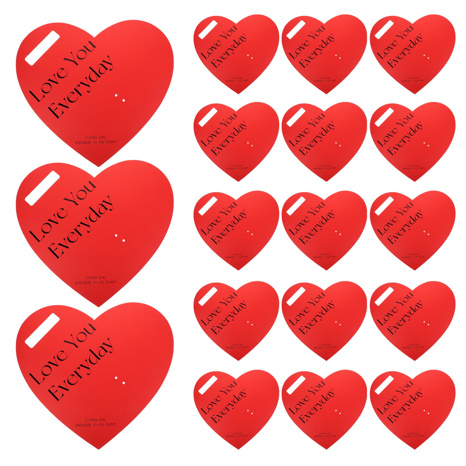 MAGICLULU Papel para Envolver Flores Rosas 20 Piezas Rojo Tarjetas en Forma de Corazón, Caja para Ramo de Floristería, Material de Embalaje para San Valentín y Regalos Románticos