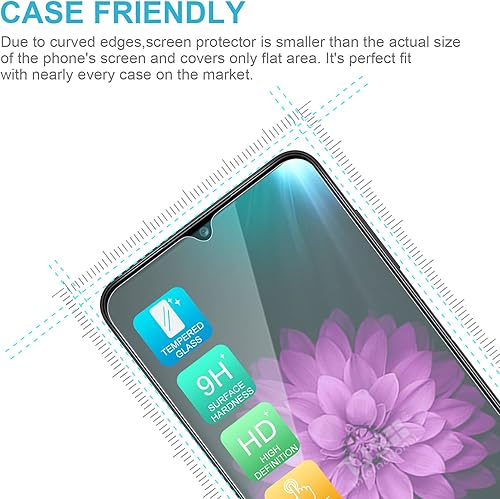 Miniatura 6 de TJS Funda compatible con Samsung Galaxy A02S, con protector de pantalla de vidrio templado, anillo de metal, soporte magnético, tono brillante,