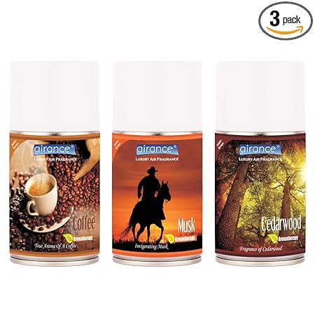 Airance Air Freshener Refill Coffee, Musk & Cedarwood - 250 ML - 3000+ Sprays - Fits Almost All The Dispensers