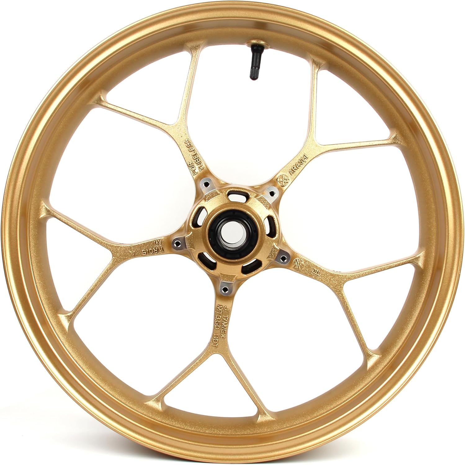 Gold Front Wheel Rim Compatible with Honda CBR1000RR Fireblade 2017-2019, CBR1000RR-R 2020-2023 ABS include, Bearing include, Motorcycle Replacement Accessories Parts