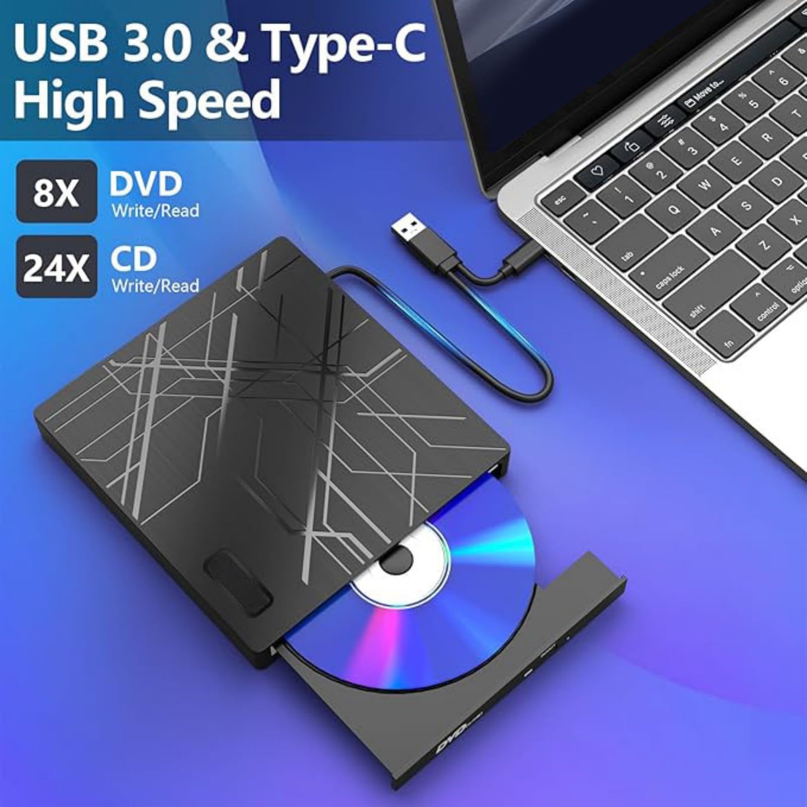 Interfaces USB Lecteur de Disque Externe résistant, 4USB