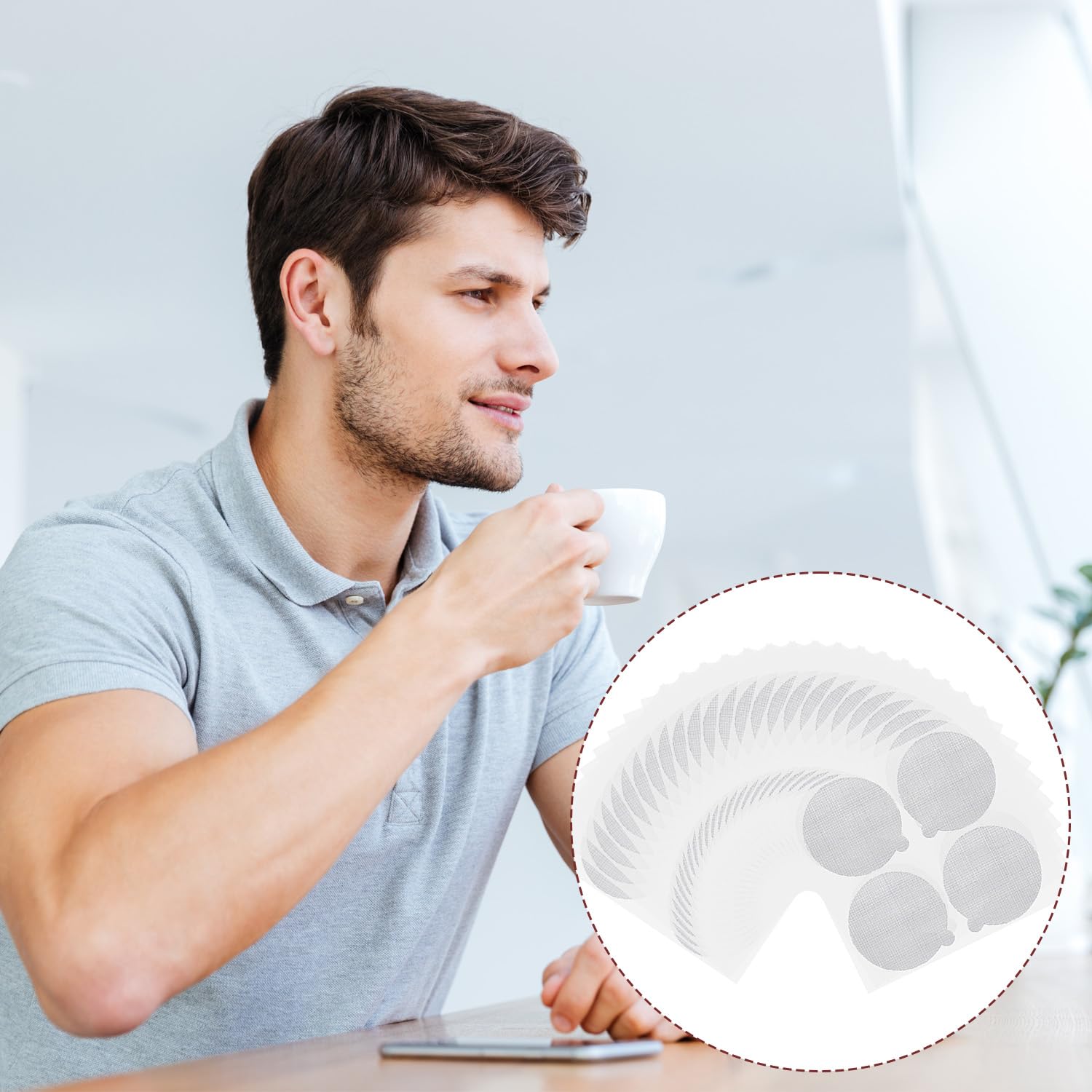 200szt Kapsułek do Kawy Espresso, Foliowe Plomby Aluminiowe Wieczka Espresso 37mm Samoprzylepne Naklejki do Kapsułek Wielokrotnego Użytku Kompatybilne z Ekspresami Nespresso Original Line