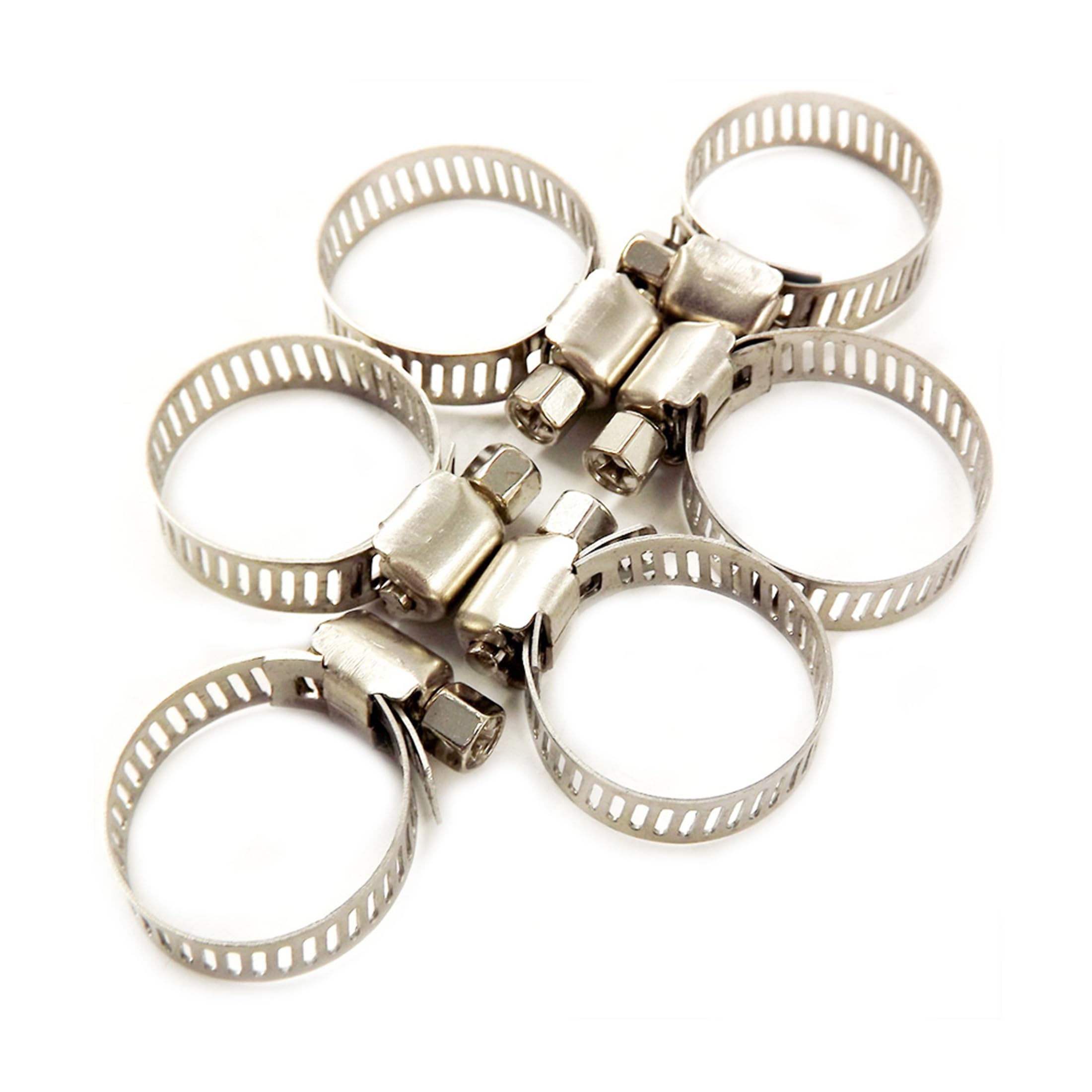 Thomletha 15Pcs Hose Clamp 3/4-1 Inch Stainless Steel Hose Clamp 16-25 MM Fittings Clamps Fit for Fixing Hoses, Cables and Fuel Lines