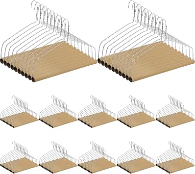 Didaey 160 Sets Heavy Duty 18" Drapery Hangers with Strong 10.5 Gauge Alloy Steel Wire for Heavy Items Silver