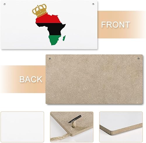Miniatura 5 de Pan African Pride Wood Sign Plate Painting Wooden Plaque Sign Wall Art Hanging Decor for Home Farmhouse