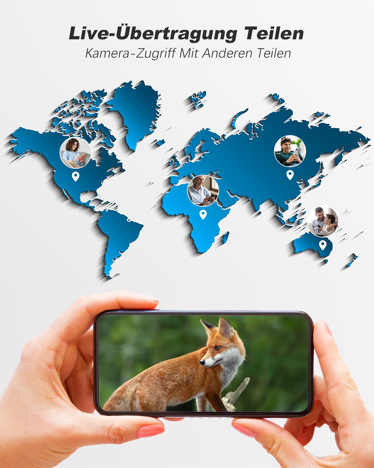 Xega 4G LTE Wildkamera Solar Akku mit SIM Karte,Überwachungskamera mit Live App Farb-Nachtsicht, 2K HD Kabellos Außen PTZ Kamera Outdoor,355°/90° Schwenkbar Erkennung 2-Wege-Audio (Ohne WLAN)