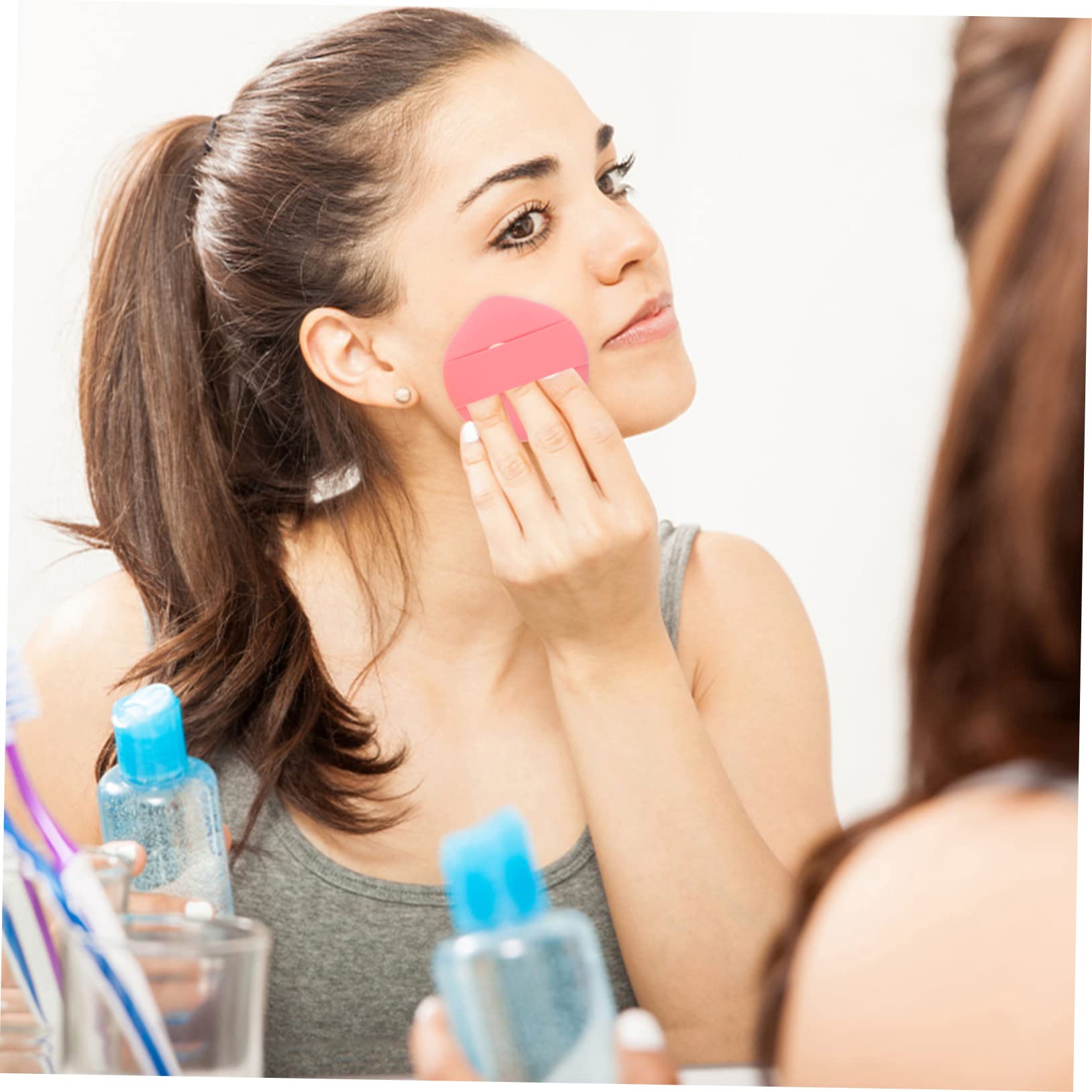 FOMIYES 12 Pz piumino da cipria spugna per spugnette per sfumare per il trucco spugnetta make up make up sponge make up applicatori per il viso spugnetta rotonda per il trucco