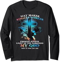 Way maker Miracle Worker Jesus Lion Long Sleeve T-Shirt