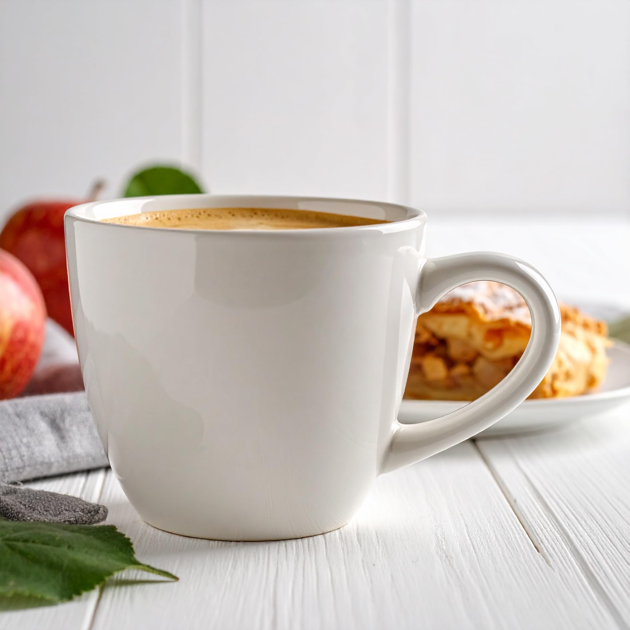 Glasmark KROSNO 1992 Bruno set di tazze da caffè in ceramica 4 pezzi bianco 230 ml
