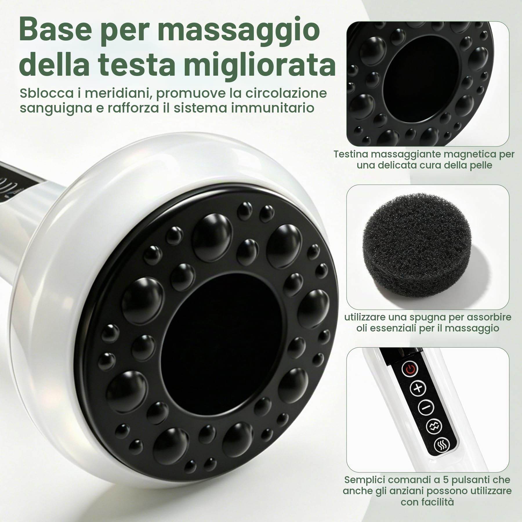 TZEKING Massaggiatore Elettrico a Coppettazione,4 Modalità Apparecchio di Gua Sha,Raschietto elettrico,Massaggio corpo Intero,Coppettazione