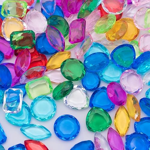 Miniatura 9 de Coloridos juguetes de plástico con gemas de concha de mar, caracola, estrella de mar, para vacaciones en la playa, buceo en la piscina, búsqueda del