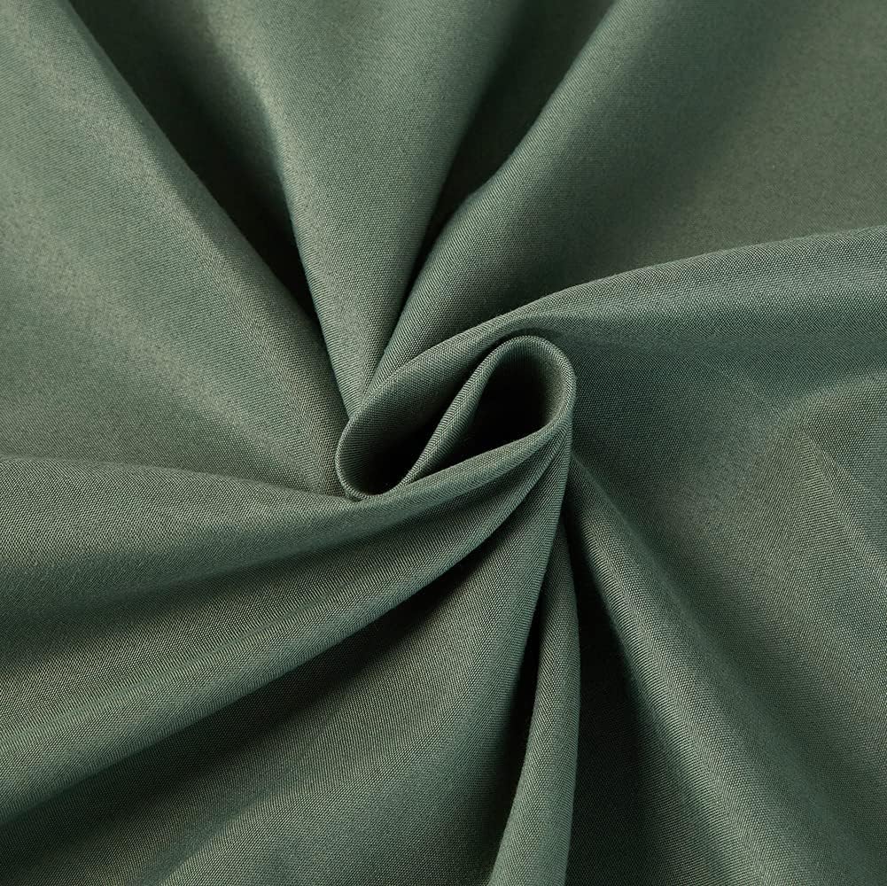 Omelas Sea Spray Green Duvet Cover Set Queen Size Solid Colored Bedding Sets Soft Microfiber Quilt Covers with Zipper Closure Corner Ties,No Comforter (WJL-OMUS-SJT-123GN-Queen)