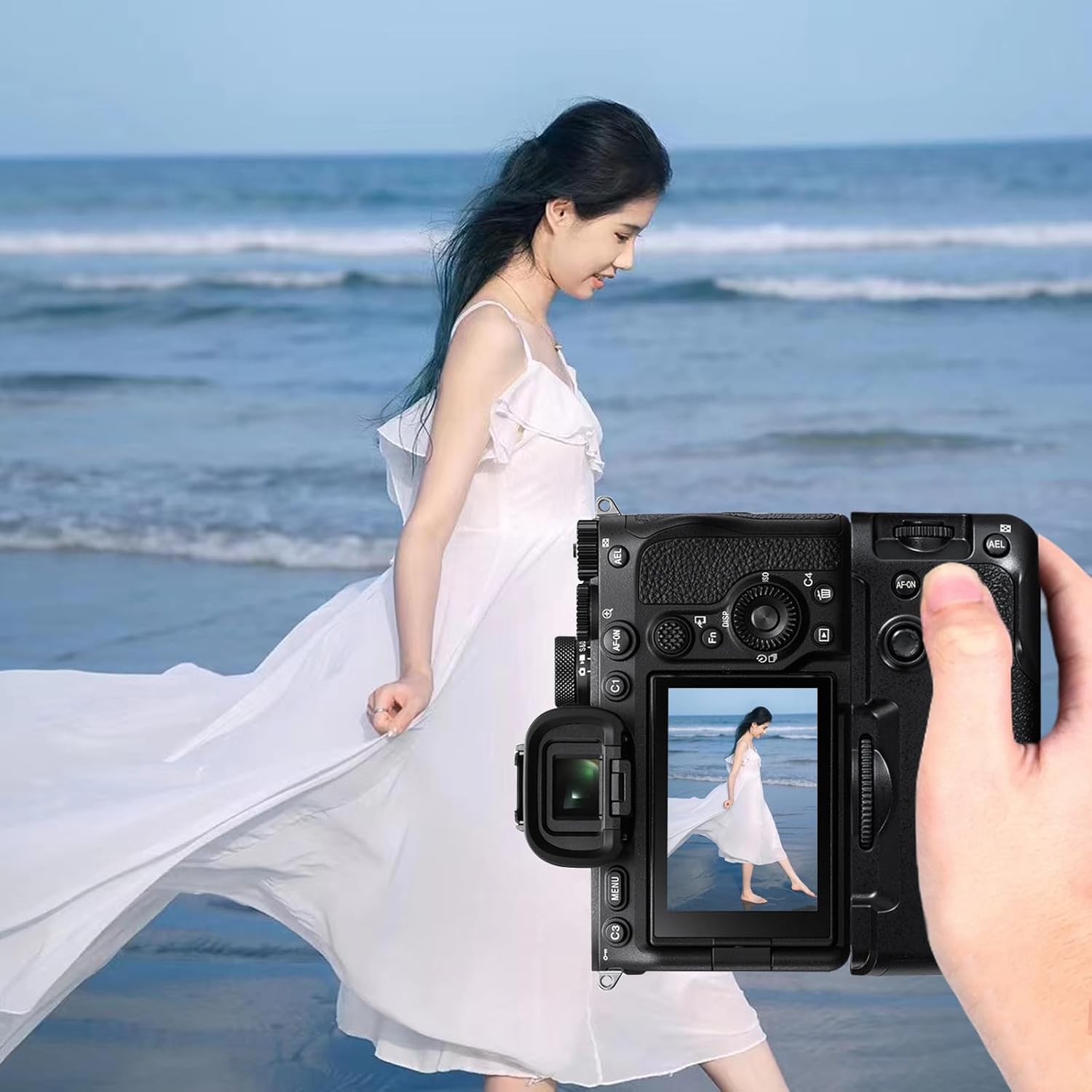 VG-C4EM Battery Grip for Sony A7 V A7R V A7R IV A9 II A7 IV A7S III A1 Cameras,Replacement for Sony Vertical Grip, Use NP-FZ100 Battery.