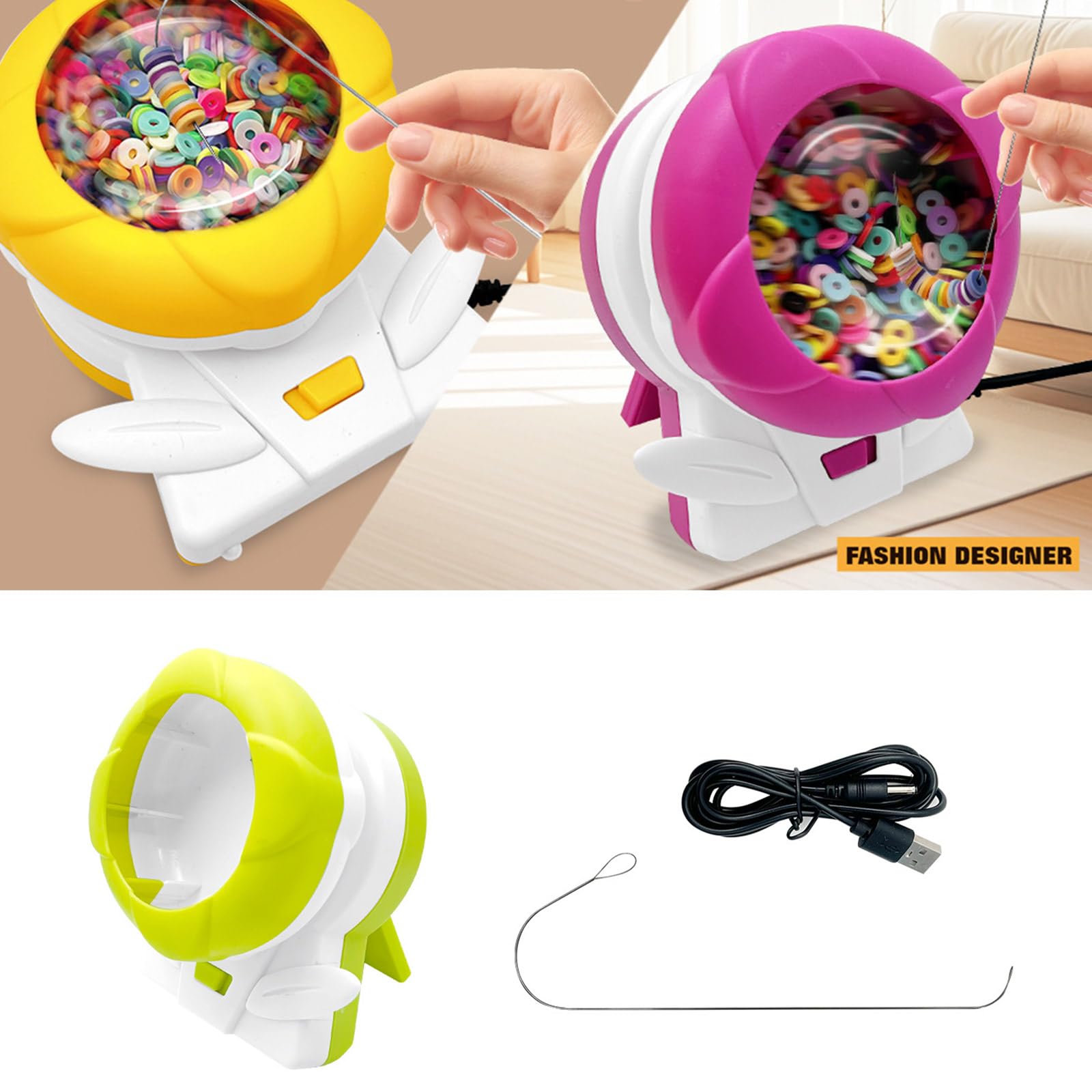 Macchina portatile per la creazione di gioielli, senza fili, USB, per la creazione di perline