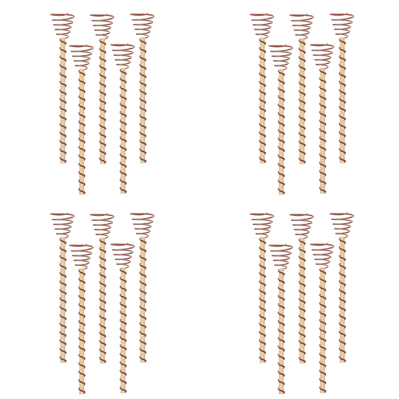 Jnchdghwa As Shown 20Pcs Electroculture Plant Stakes Long Copper Plant Garden Stakes Electroculture Copper Coil Antennas For Growing Garden