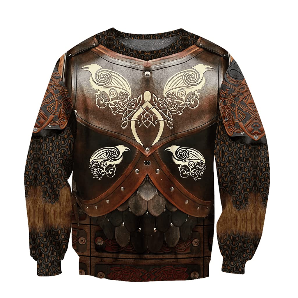 Sweat-shirt Viking Valhalla en impression 3D texturée avec finitions haut de gamme