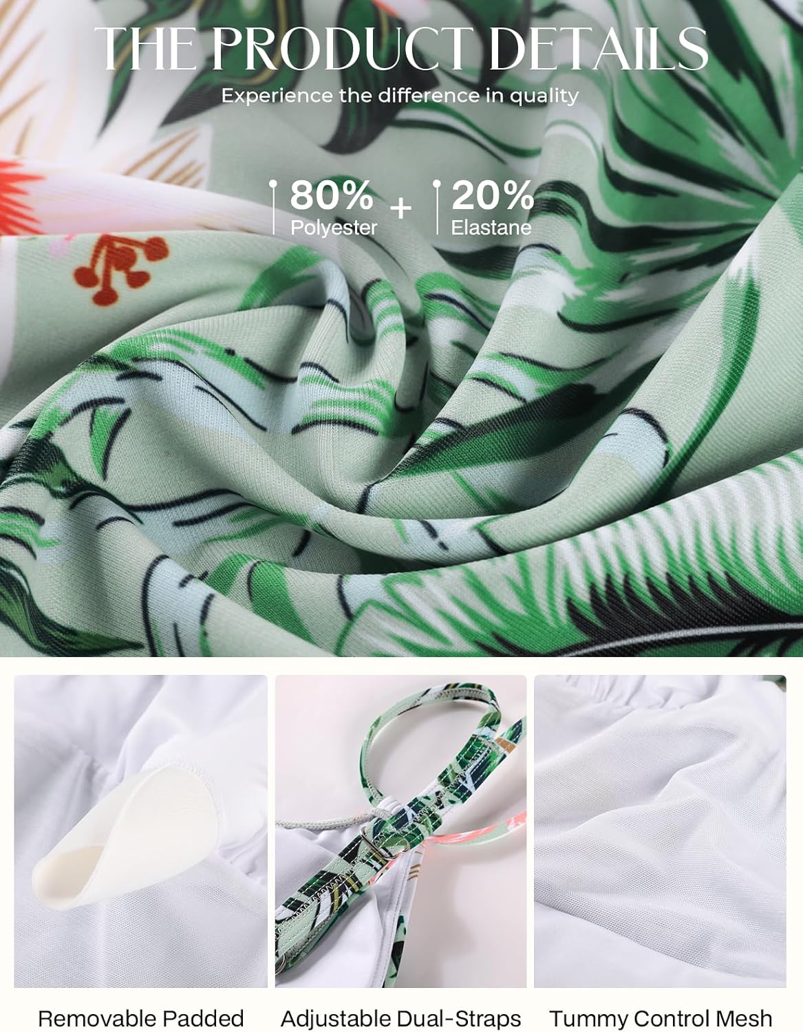 Hanna Nikole Women One Piece Swimsuits, Tummy Control Bathing Suit Ruched, Push Up Twist Front Swimdress with Tie Knot Skirt - Image 5