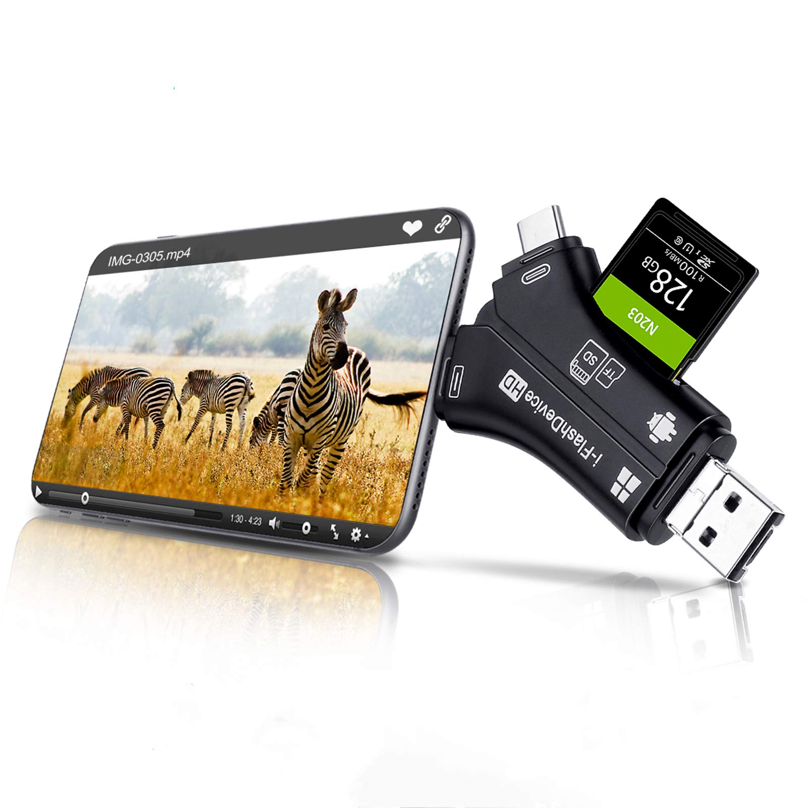 Amazon.com: VELLEE Trail Camera Viewer, SD/TF Card Reader for iPhone iPad  Mac & Android 4 in 1 SD&Micro SD Memory Card Reader Adapter to View Any  Photos or Videos from Hunting Game
