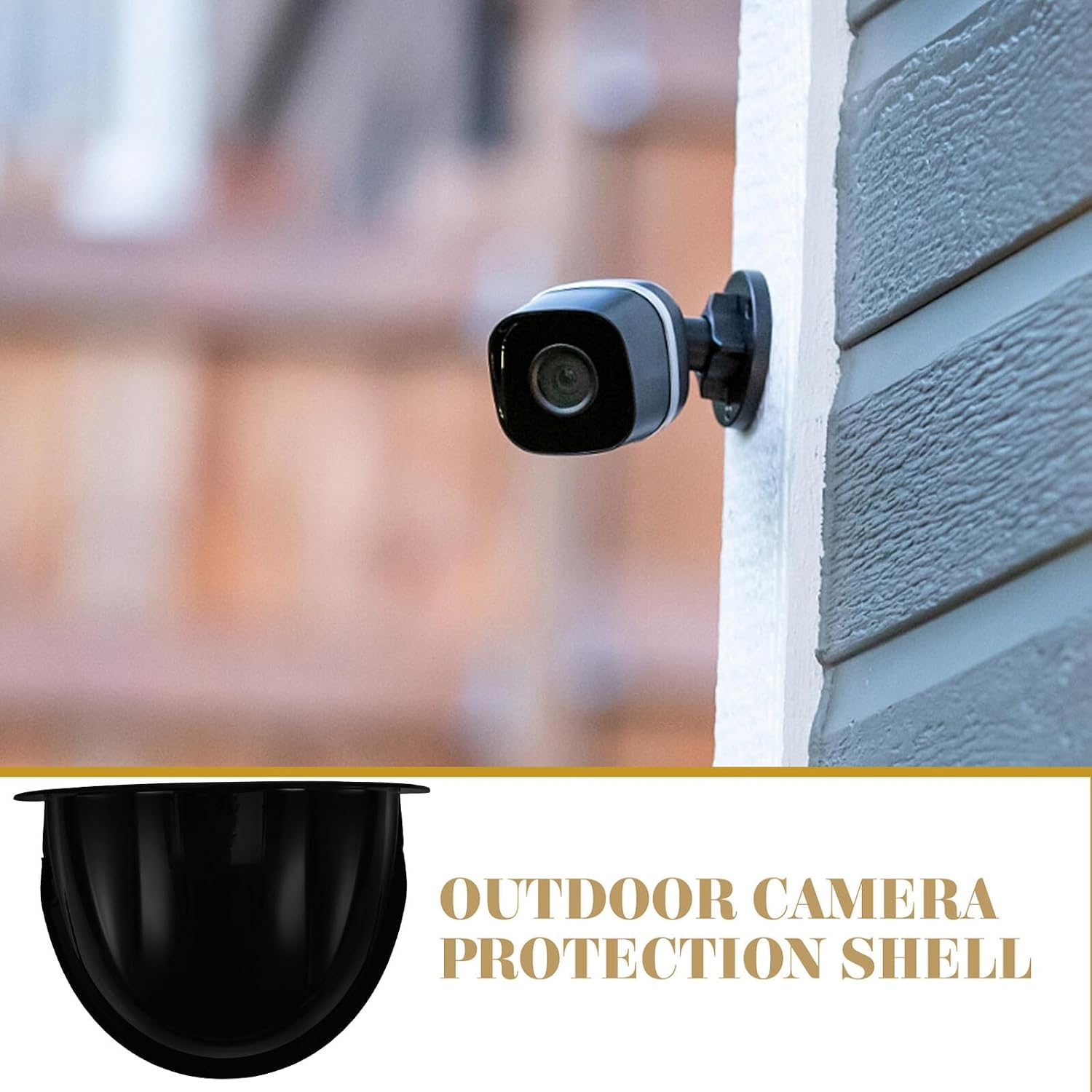 TEHAUX Outdoor Camera Cover Weatherproof Camera Shell Black Rain and Sun Shade Protective Cover for Outdoor Use