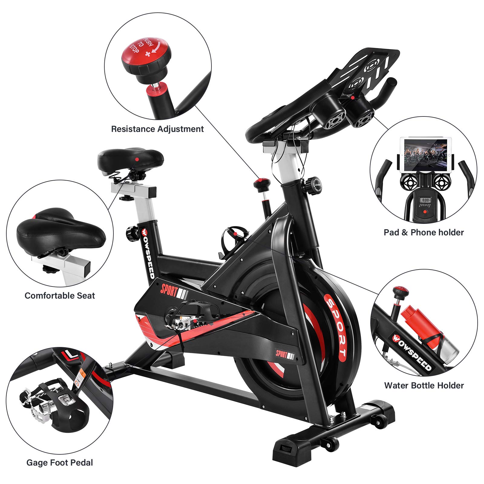 Buy Exercise Bikes for Home Use, Spin Bikes Fitness 6 Kg, Upright Bike