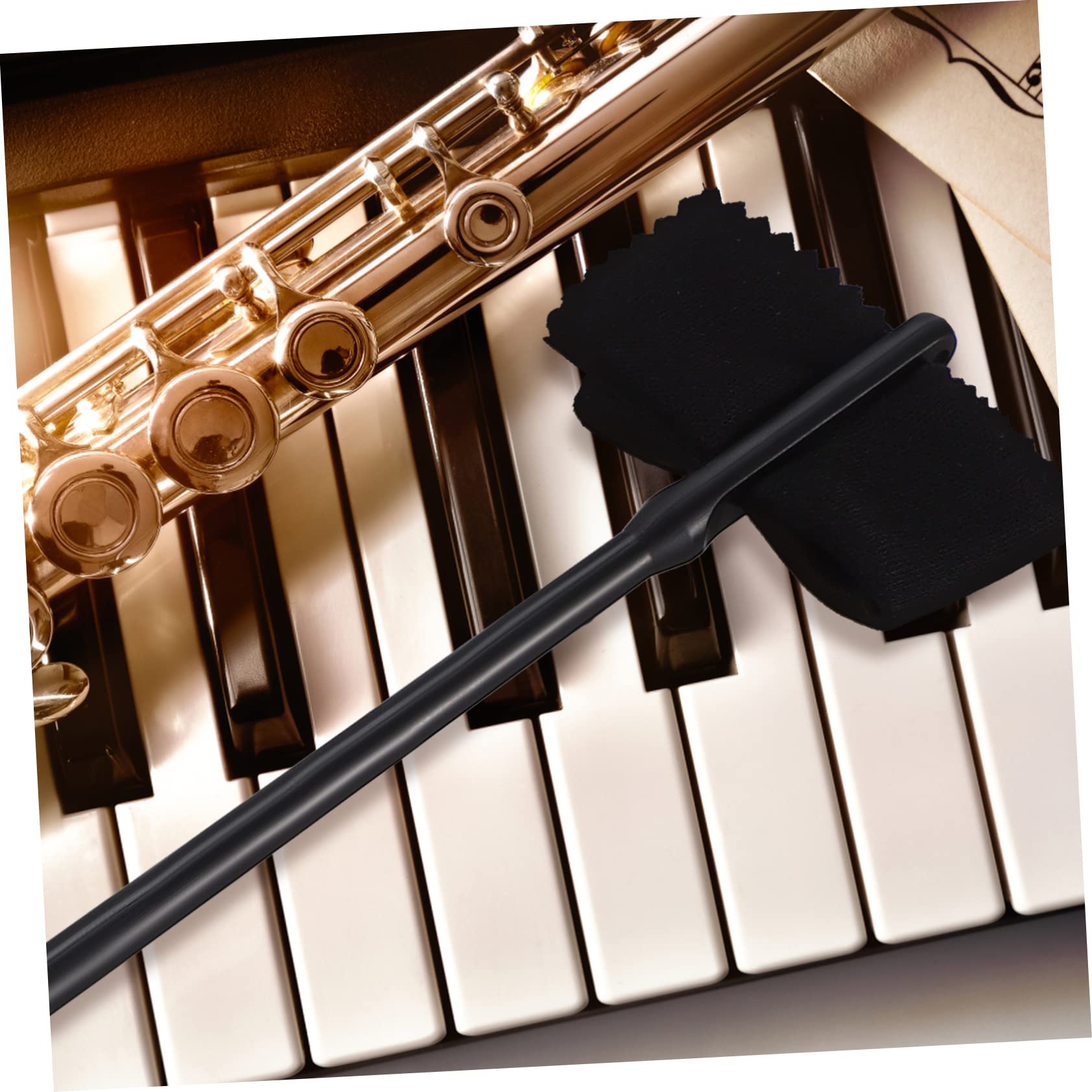 COSMEVIVI Flute Cleaning Tools Kit Flute Cleaning Cloth Rod Universal Other Musical Instruments