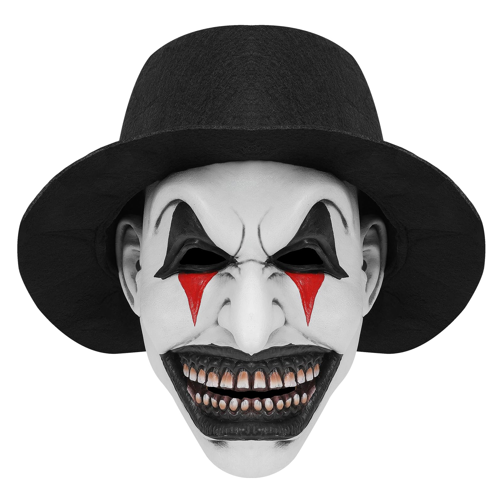 HISECOO Scary Halloween Mask Smiling Demons Horror Mask,Scary Halloween Mask Joker Mask With Hat