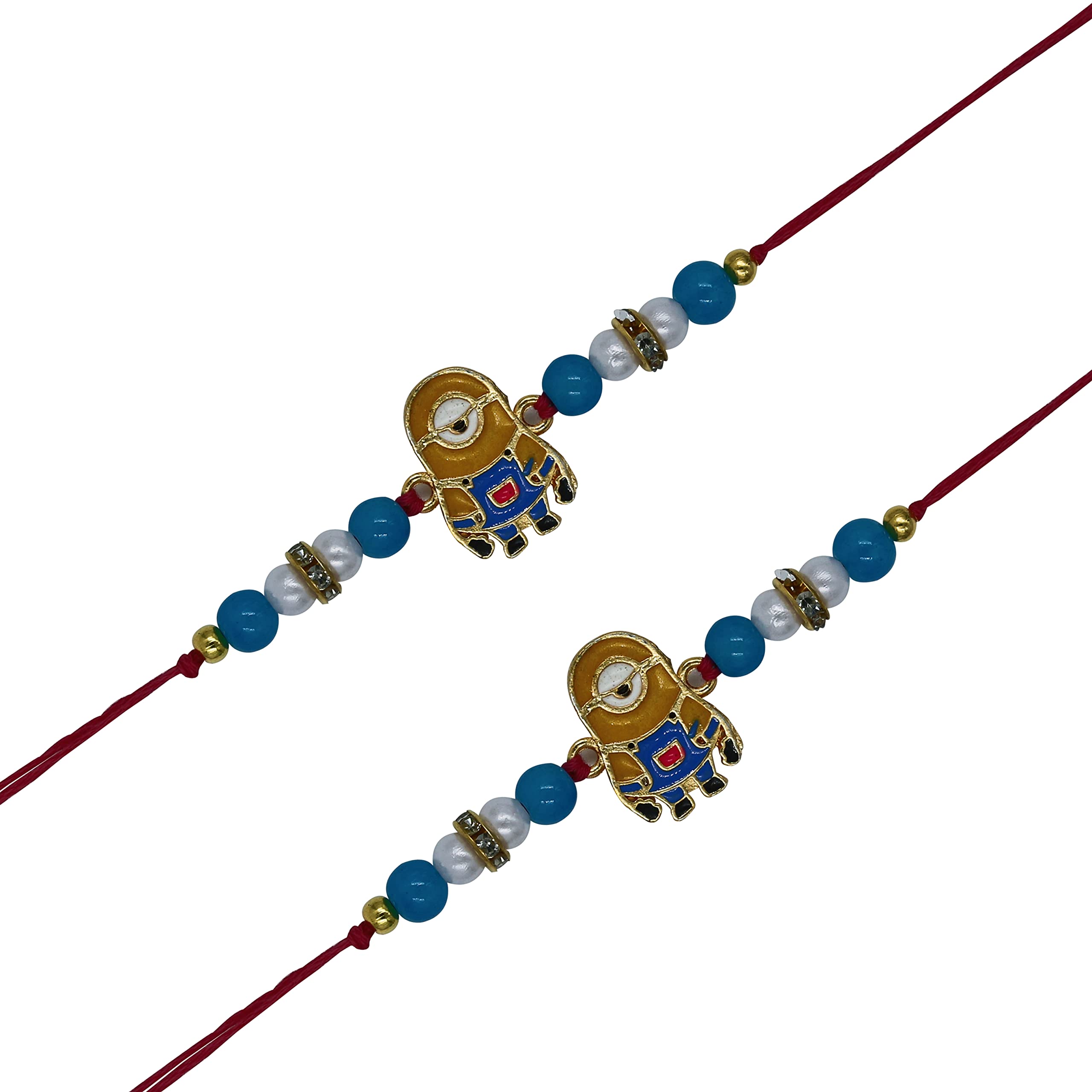 Prapti Handicrafts Handmade Minion Cartoon Rakhi for Brothers (Combo of 2)