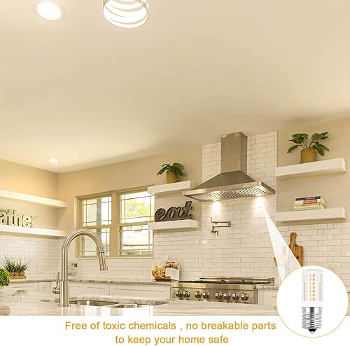 Miniatura 5 de Bombilla LED E17 regulable de 3000 K, luz blanca cálida para microondas debajo del capó de 3 W (repuesto halógeno de 30 a 40 W), lámpara de base