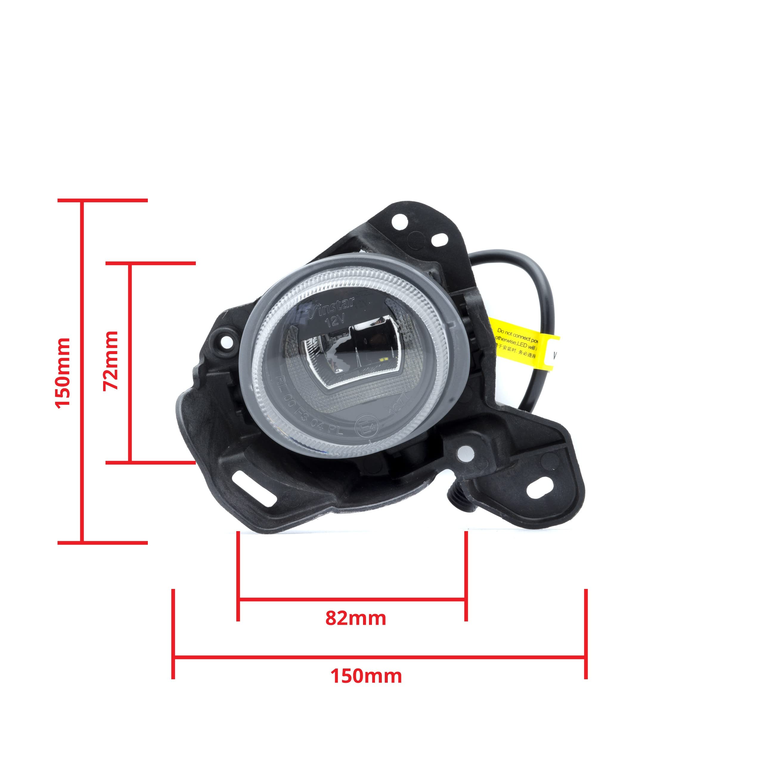EinParts 2 en 1 Luz de circulación diurna del coche LED con certificado E4 R87, Luz Antiniebla Delantera Para Mazda CX-5 2013-2016