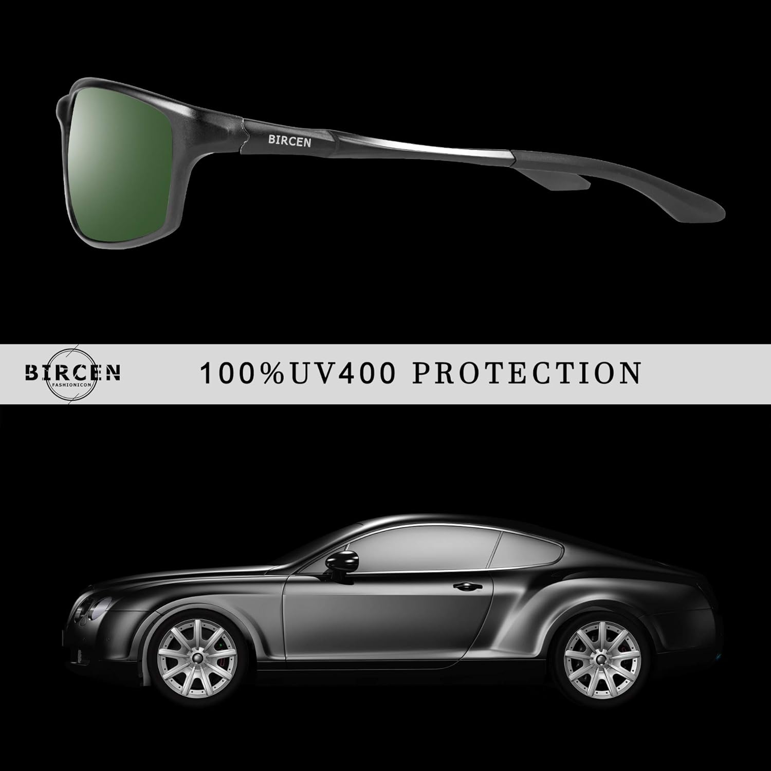 BIRCEN Polarized Mens Sunglasses: UV Protection Sports Shades for Men Women Sport Driving with Al-Mg Frame - Image 5