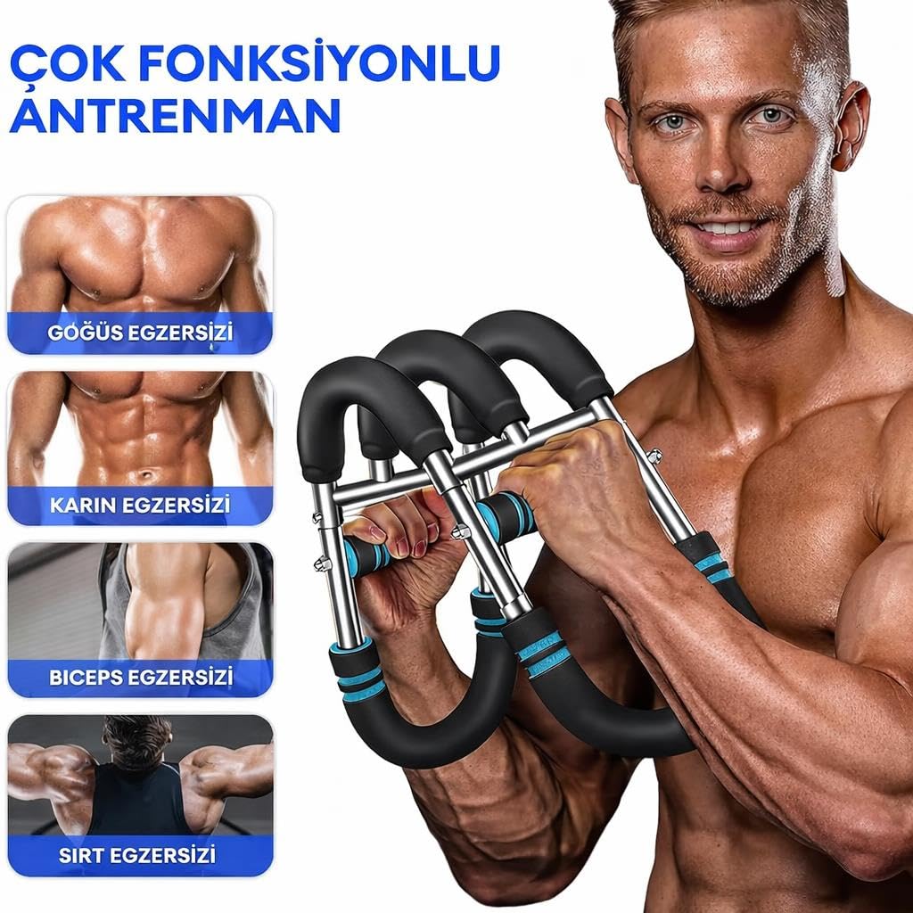 Valkyrie Ayarlanabilir Çok Fonksiyonlu Direnç Egzersiz Aleti | Çelik Yaylı Fitness Aparatı Biceps Triceps Geliştirici