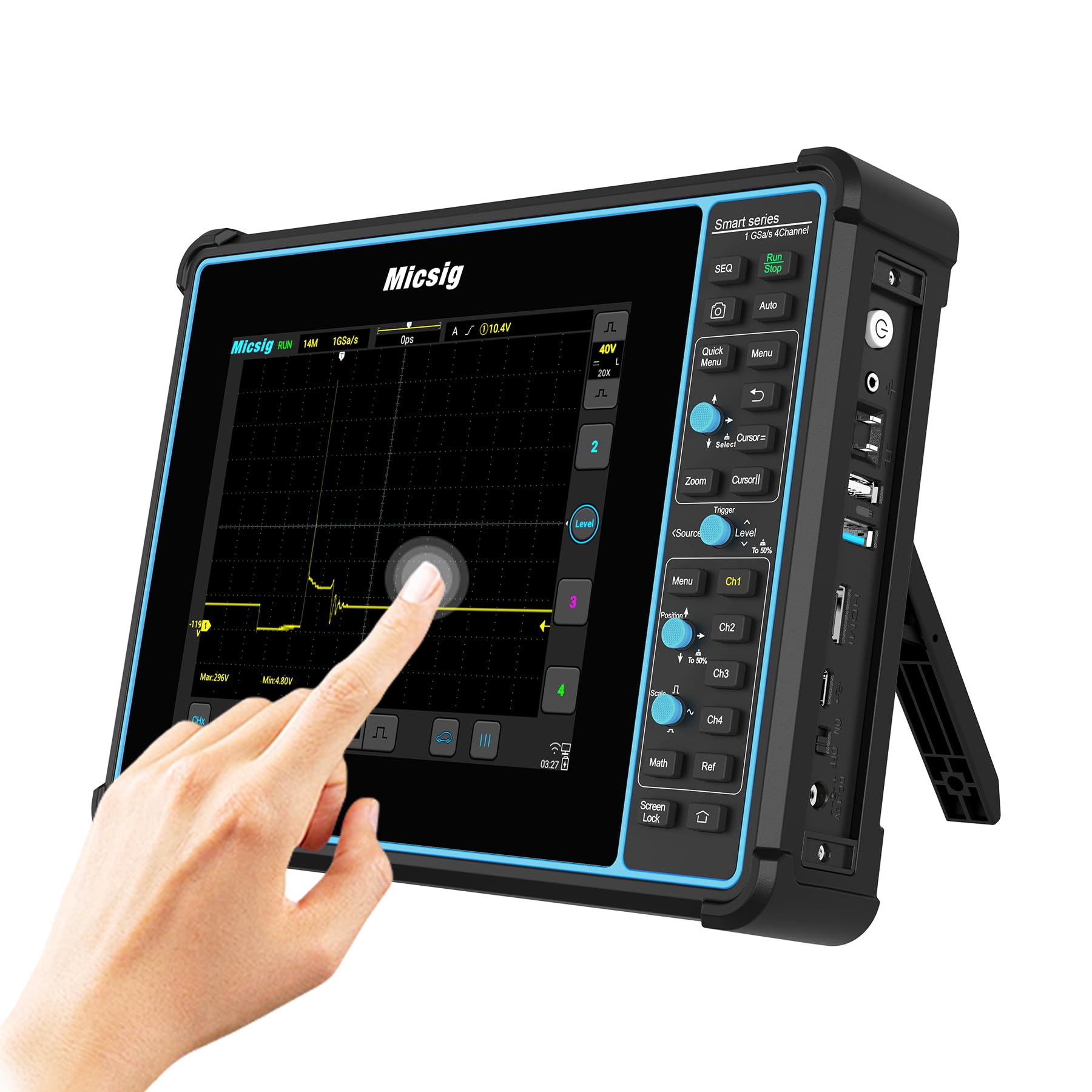 Micsig Automotive Oscilloscope SATO1004 SATO12002 SATO Series Oscilloscope Automotive 100/200Mhz 2/4 Channel Oscilloscope Osciloscopio Automotriz(SATO2002 200Mhz 2ch Standard kit)