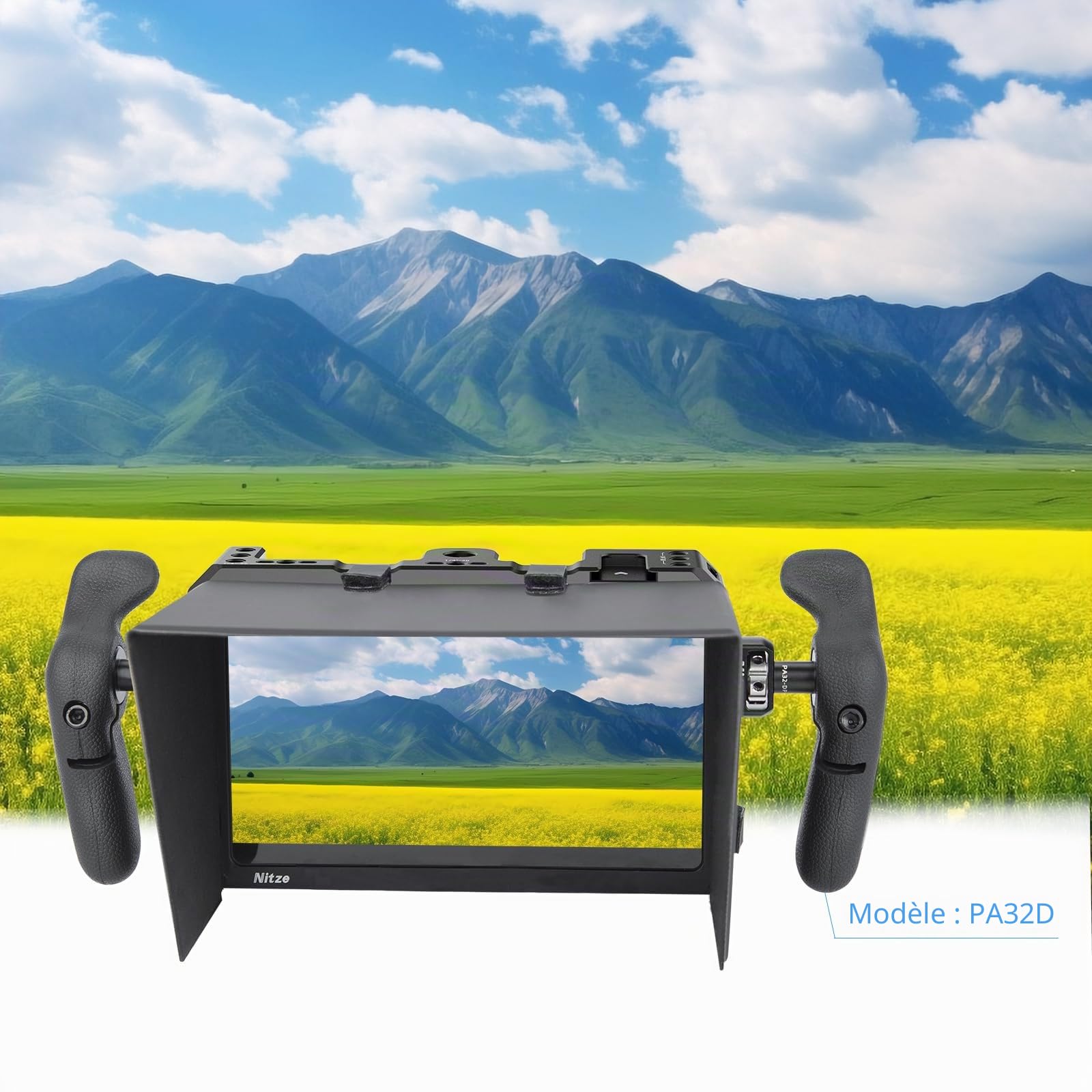 Nitze Indie 5 Cage Kit pour Moniteur SmallHD Indie 5 avec Protection pour écran PU – JT-S03B