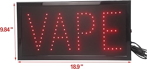 Miniatura 5 de FixtureDisplays® Vape LED Sign Store Window Hanging para la venta Publicidad comercial 15144