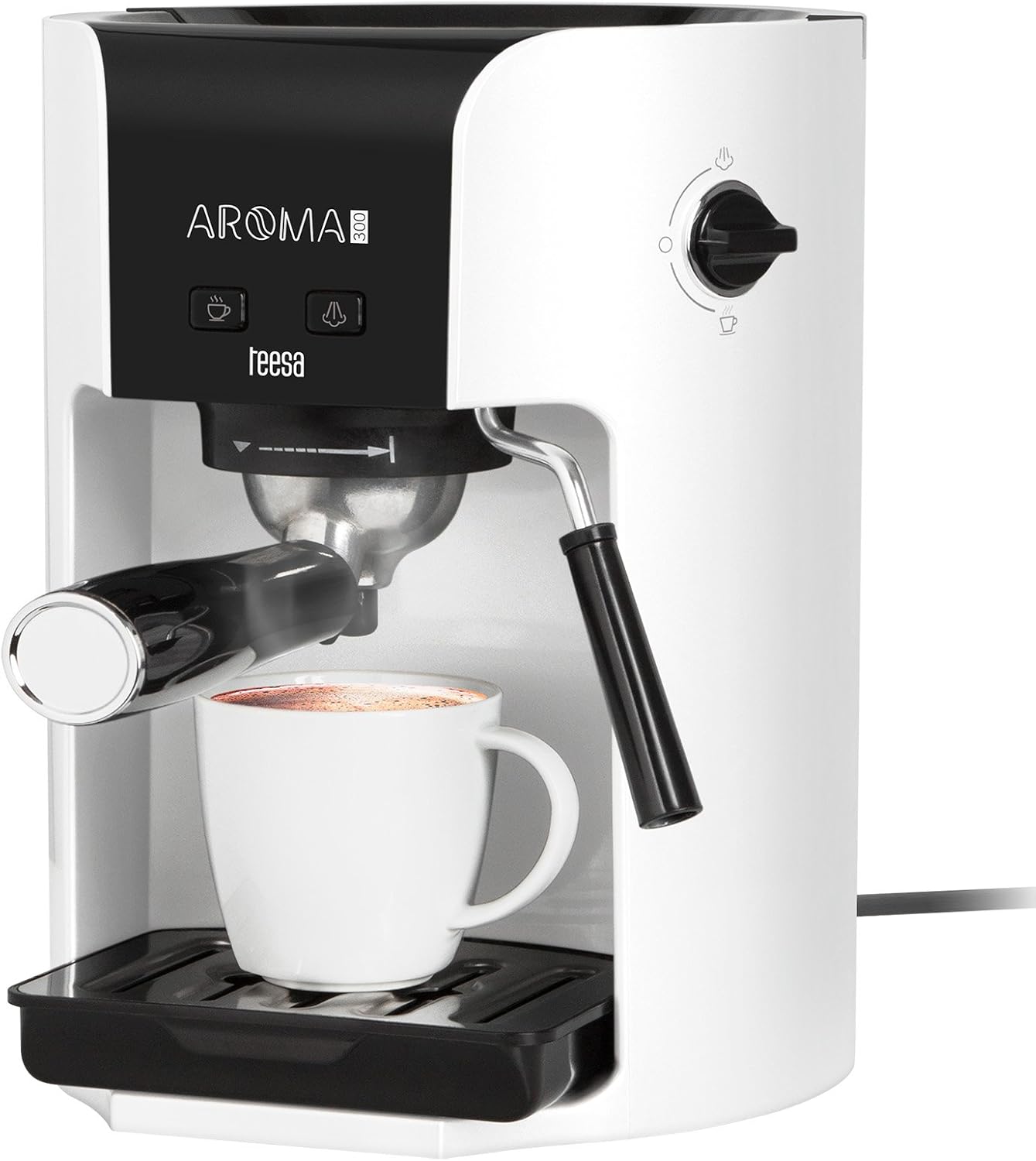 Teesa Aroma 300 Macchina da caffè Manuale, Bianco Teesa Aroma 300 Macchina da caffè Manuale, Bianco