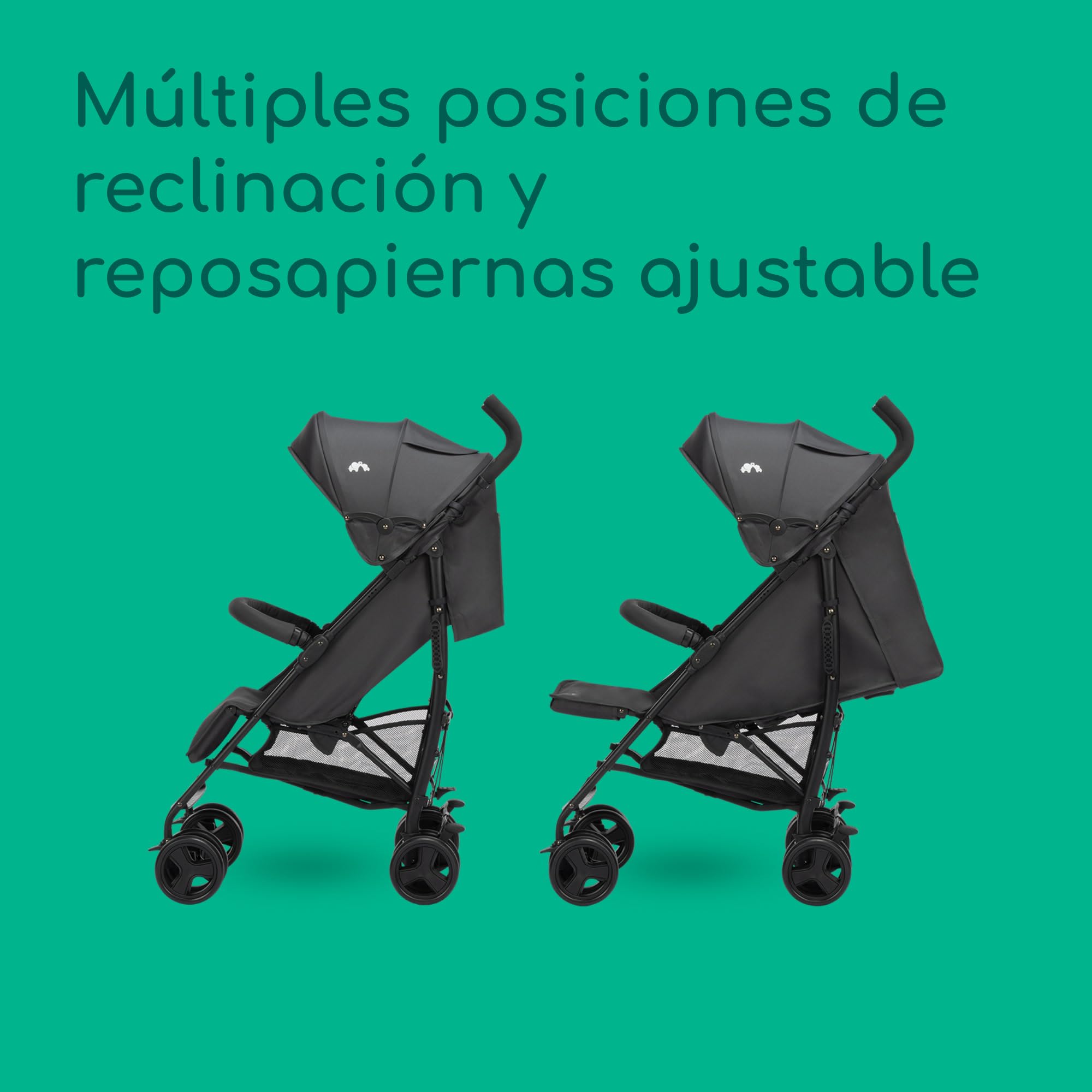Bebeconfort Dusk, cochecito para bebé, 0-4 años (0-22 kg), cochecito desde el nacimiento, silla paseo compacta y ligera (5,6 kg), tejidos acolchados suaves, plegado compacto, Mineral Graphite