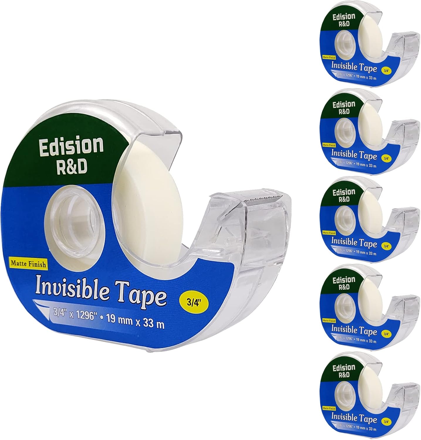 6 Pack 3/4 x 1296 Inches, AllInclusive Invisible Tape