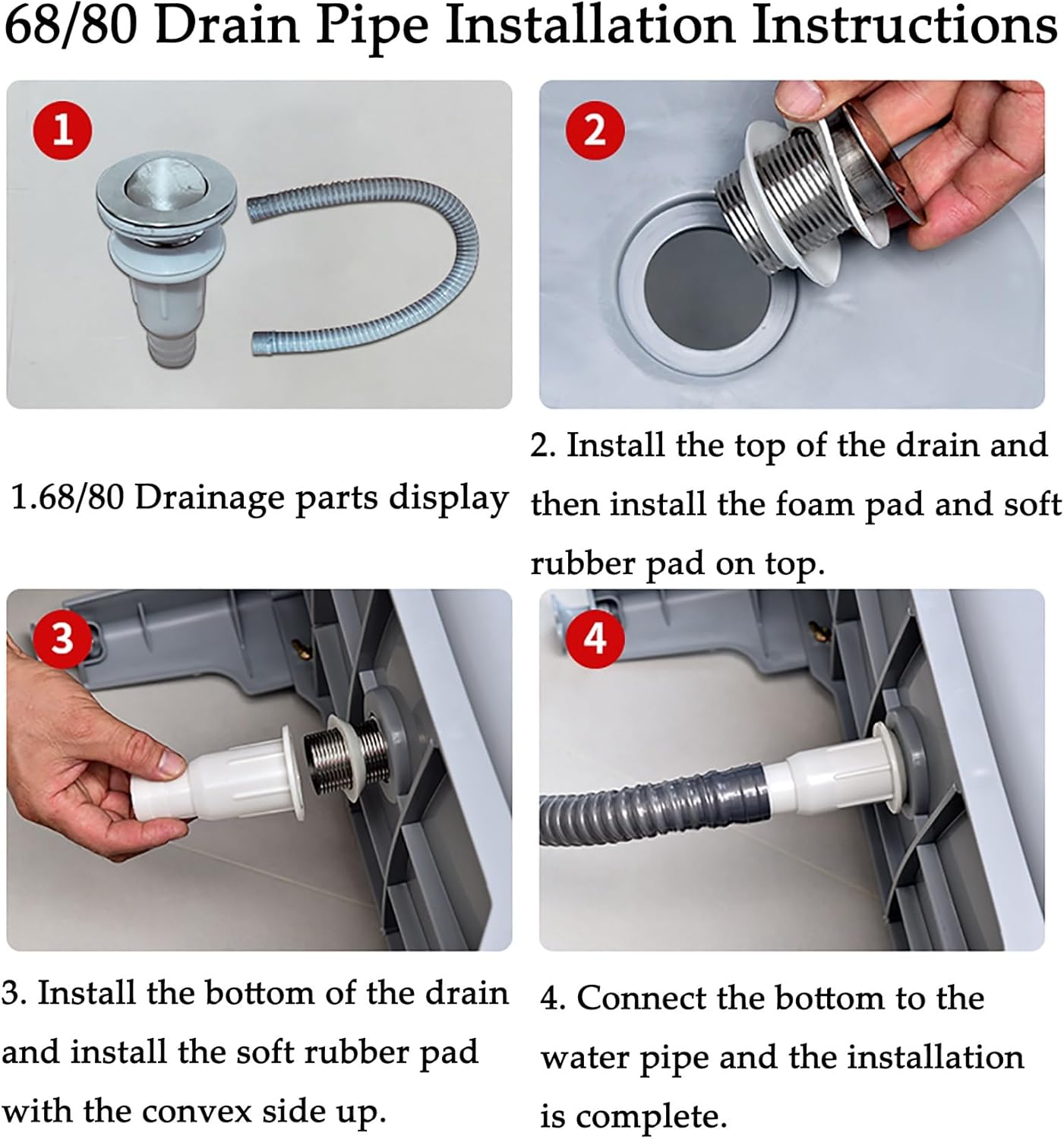 Portable Sink,Freestanding Utility Sink With Faucet & Washboard - All-in-One Laundry Tub For Basement, Garage,Drain Kit Included(80cm)