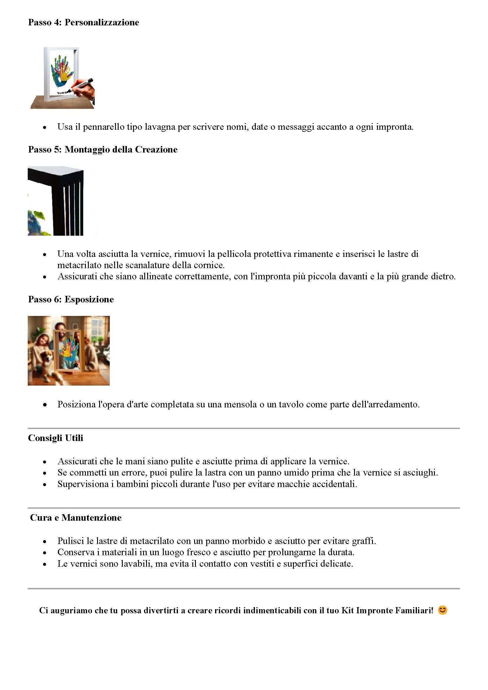 Kit di impronte familiari con cornice include vernici non tossiche-piastre acriliche strumenti per fai da te, perfetto per baby shower nuove mamme e decorazioni domestiche-regalo Emotivo (Legno)