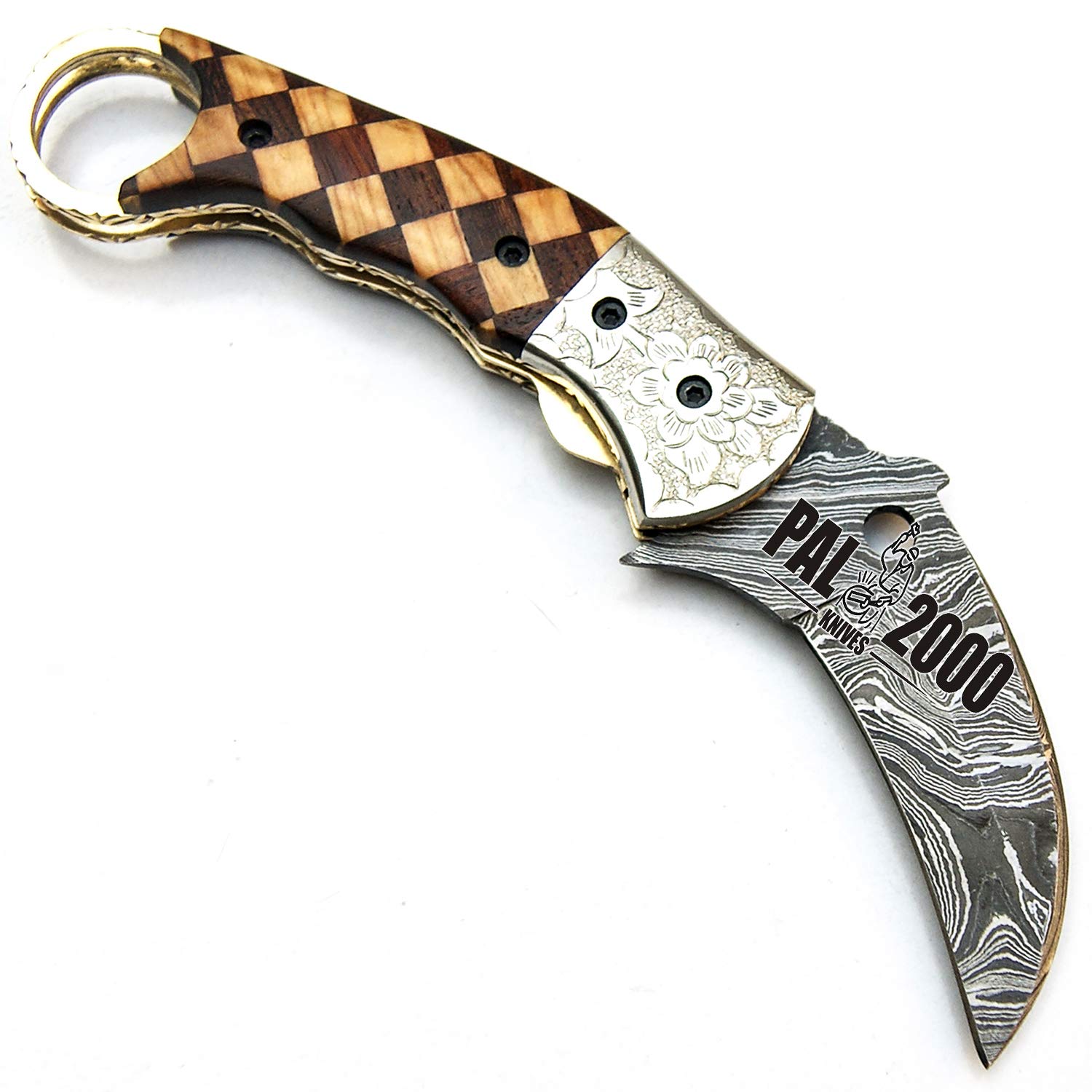 SJPR 9561 Coltello tascabile in acciaio damasco a mano personalizzato con guaina billetta chef da cucina casa giardino da collezione bar da campeggio pieghevole
