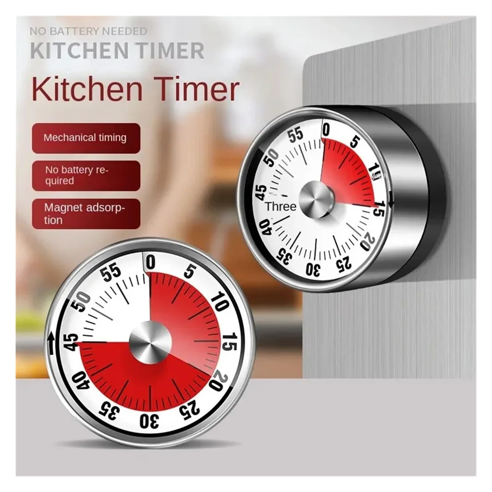 minutnik, 1pcs Mechanical Countdown Timers Kitchen Classroom Baking Clock For Teaching Meeting Cookin Working