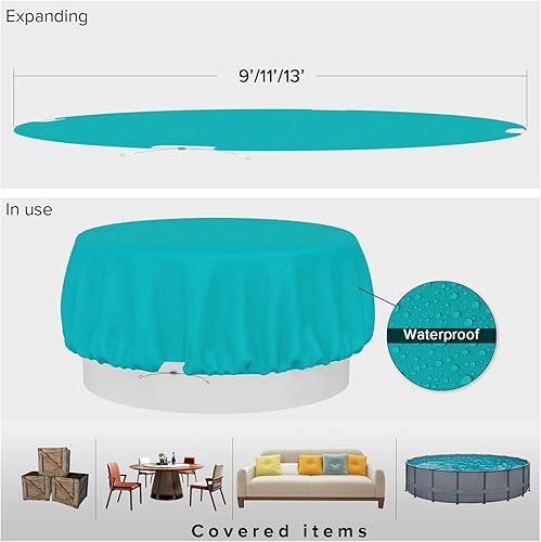 Miniatura 4 de INFRANGE Waterprrof - Fundas para muebles de patio, 9 pies, resistente a los rayos UV, resistente para exteriores, mesa redonda y rectangular, sofá,
