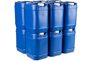 5 Gallon stackable water storage containers for outdoor camping and emergency preparedness
