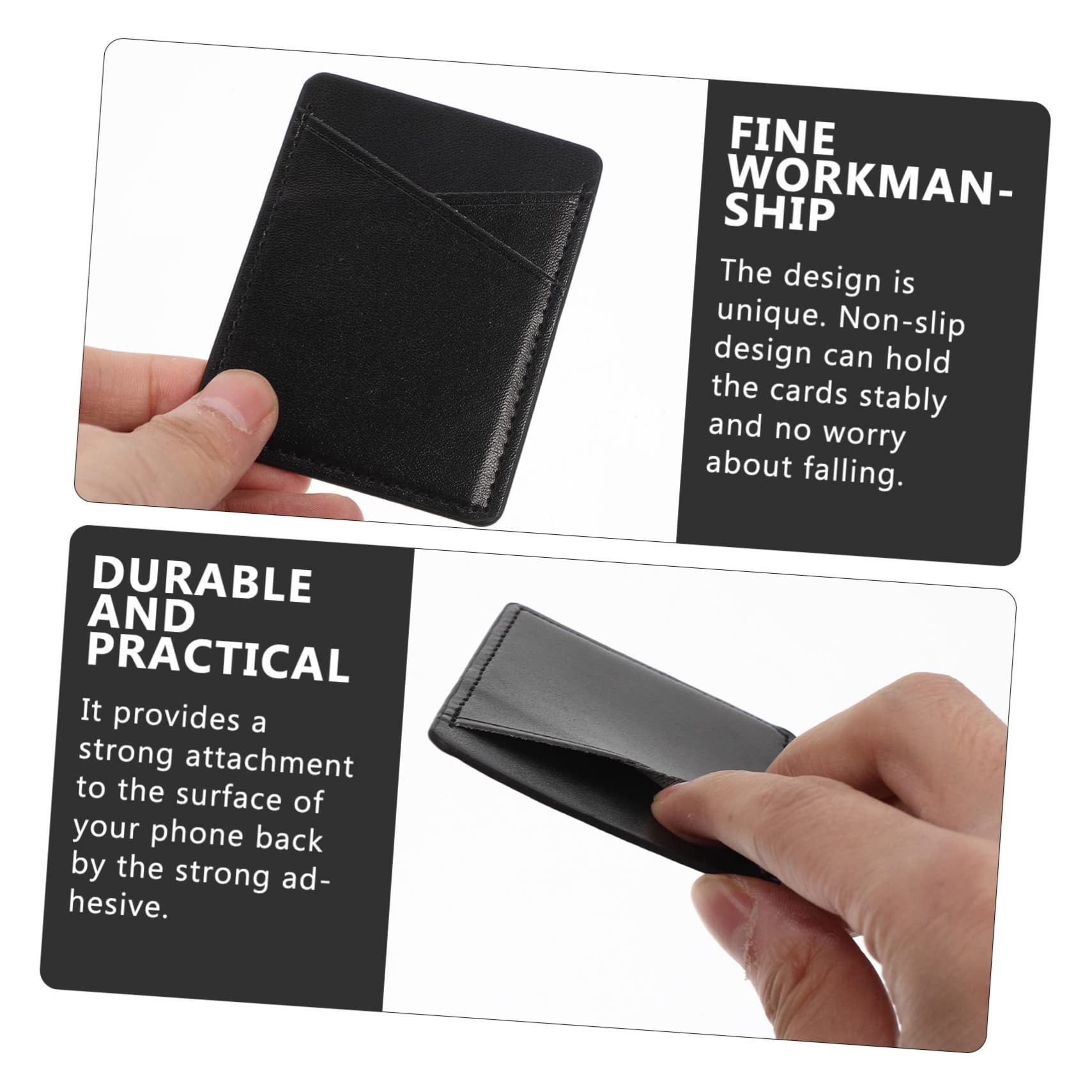 HOMSFOU 10pezzi Porta Carte Adesivo Per Smartphone Pu Pelle Wallet Pocket Per Telefono Portafoglio Compatto Per Carte e Monete Design Pratico e