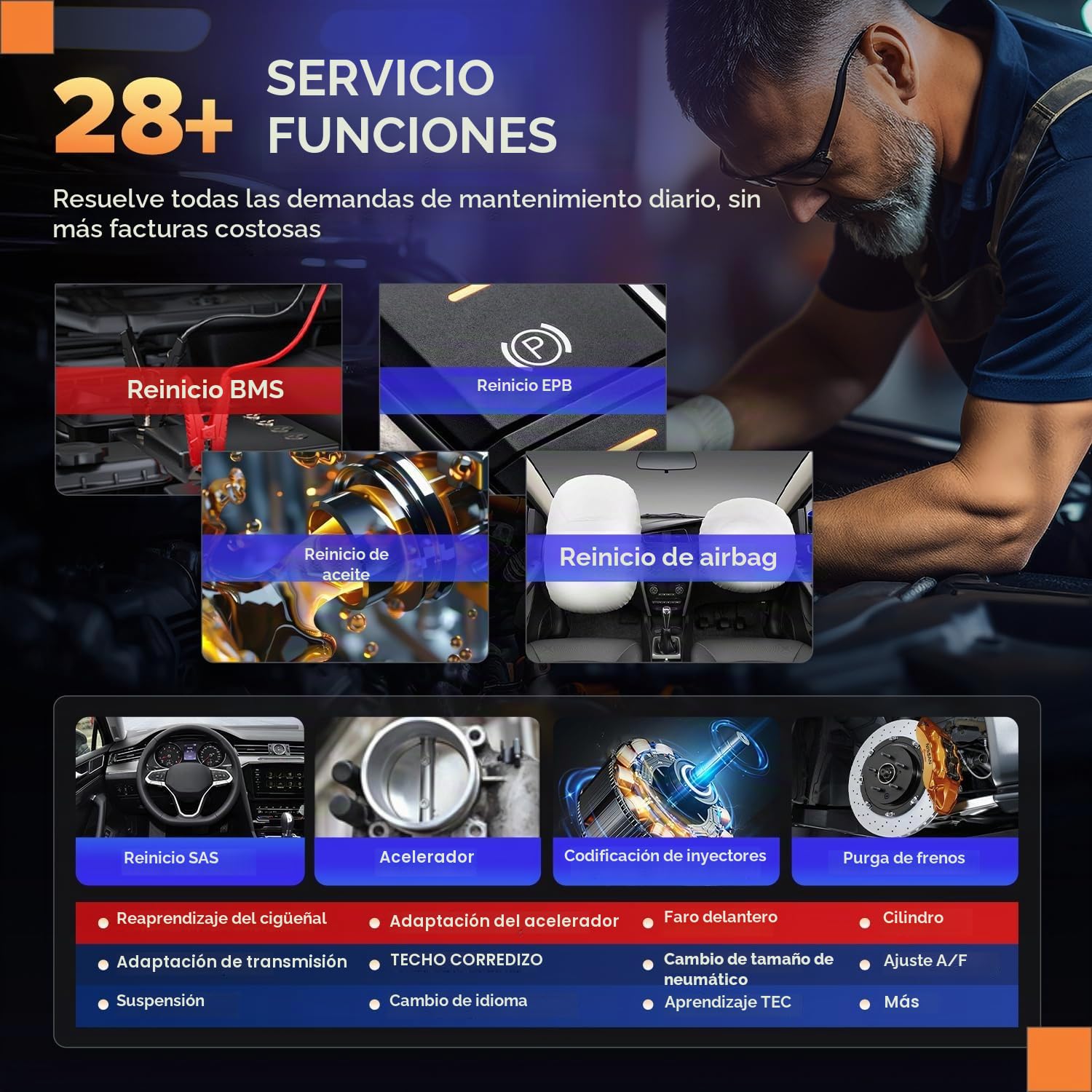 Autel MaxiCheck MX808S Diagnosis Coche Multimarca: 2026 Más Reciente Que MK808S MK808BT Pro, Maquina Diagnosis Coche como MK900 MX900 MK900BT, 3K+ Pruebas Activas, 28+ Restablecimientos, Todo Sistema