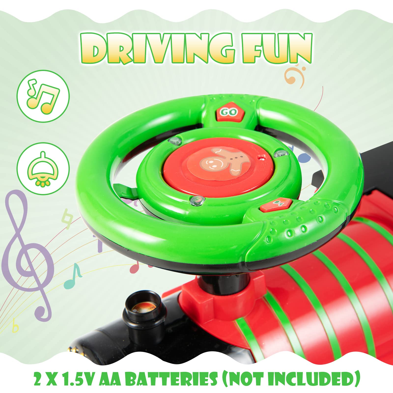 Amazon.co.jp: OLAKIDS キッズ 電車に乗る 線路付き 6V 電気玩具 光と