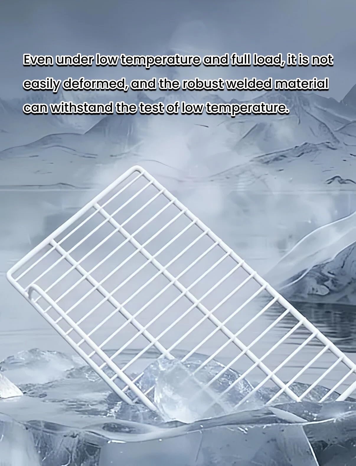 Genérico Rejilla para Nevera Universal, Estante Organizador Congelador | Acero carbono，Barandilla protectora 2cm，Diseño rejilla abierta，Para neveras y congeladores domést(49x38 cm/19.3x15.0 in)