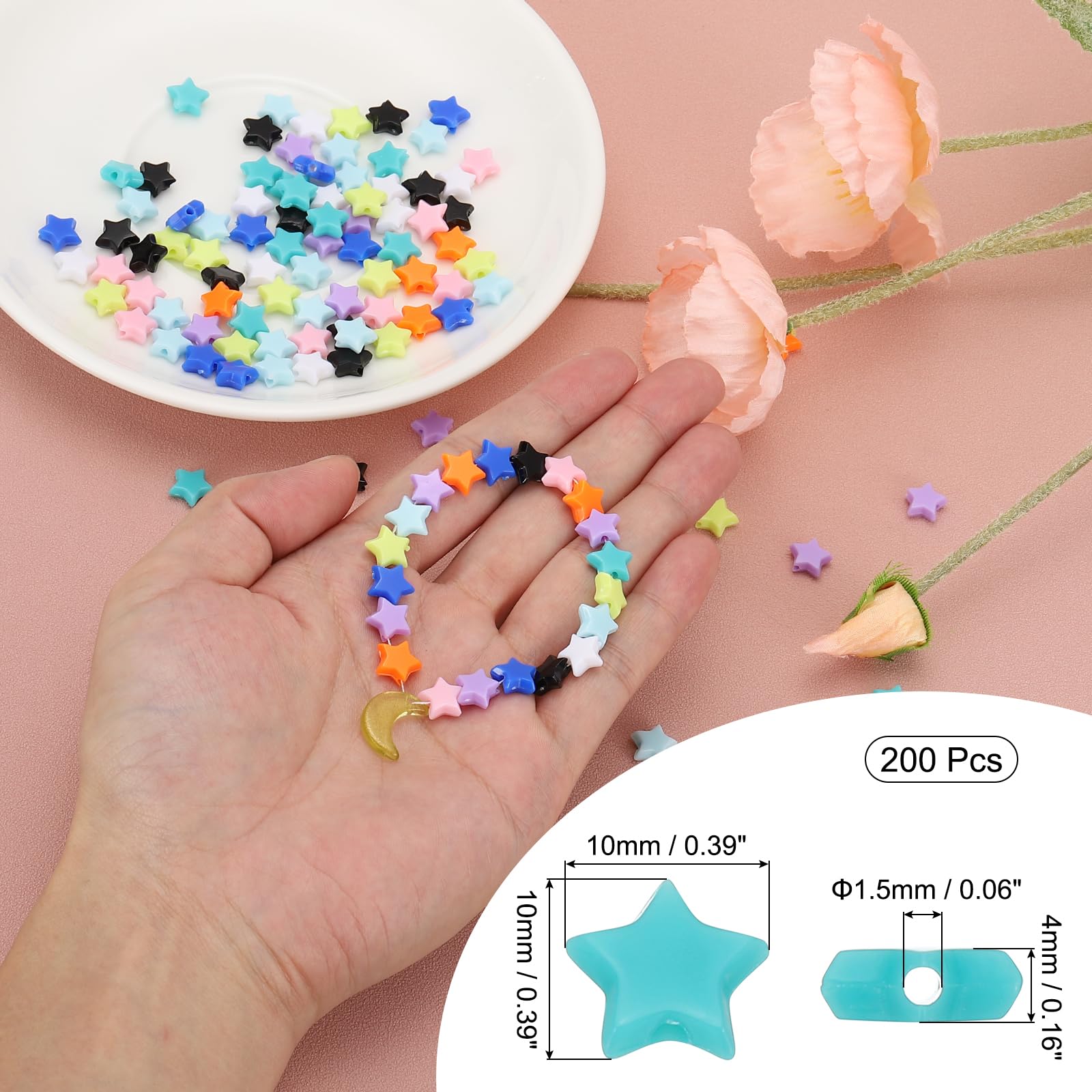 PATIKIL Acrylic Star Beads - Image 2