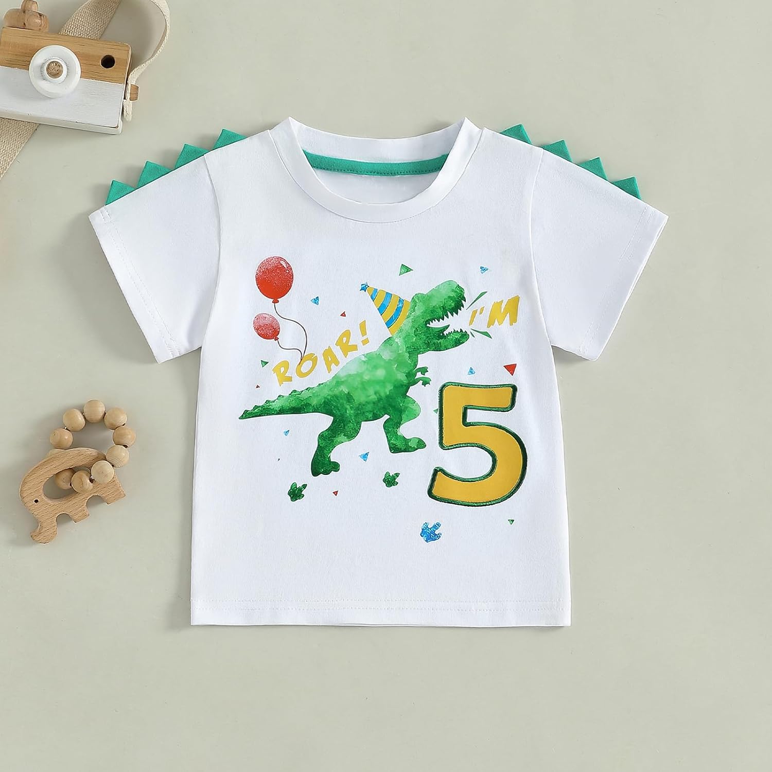 Toddler Kids Baby Boy Birthday T-Shirt Dinosaur Birthday Shirts for Boys Dino B-Day Party Tops Summer - Image 4